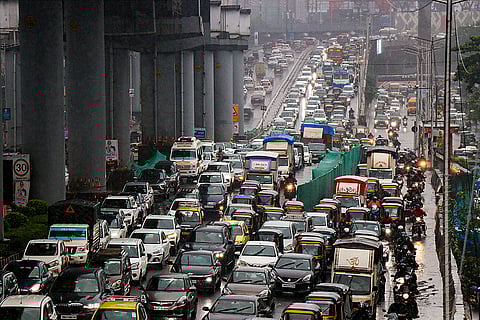 Traffic jam on the Western Express Highway